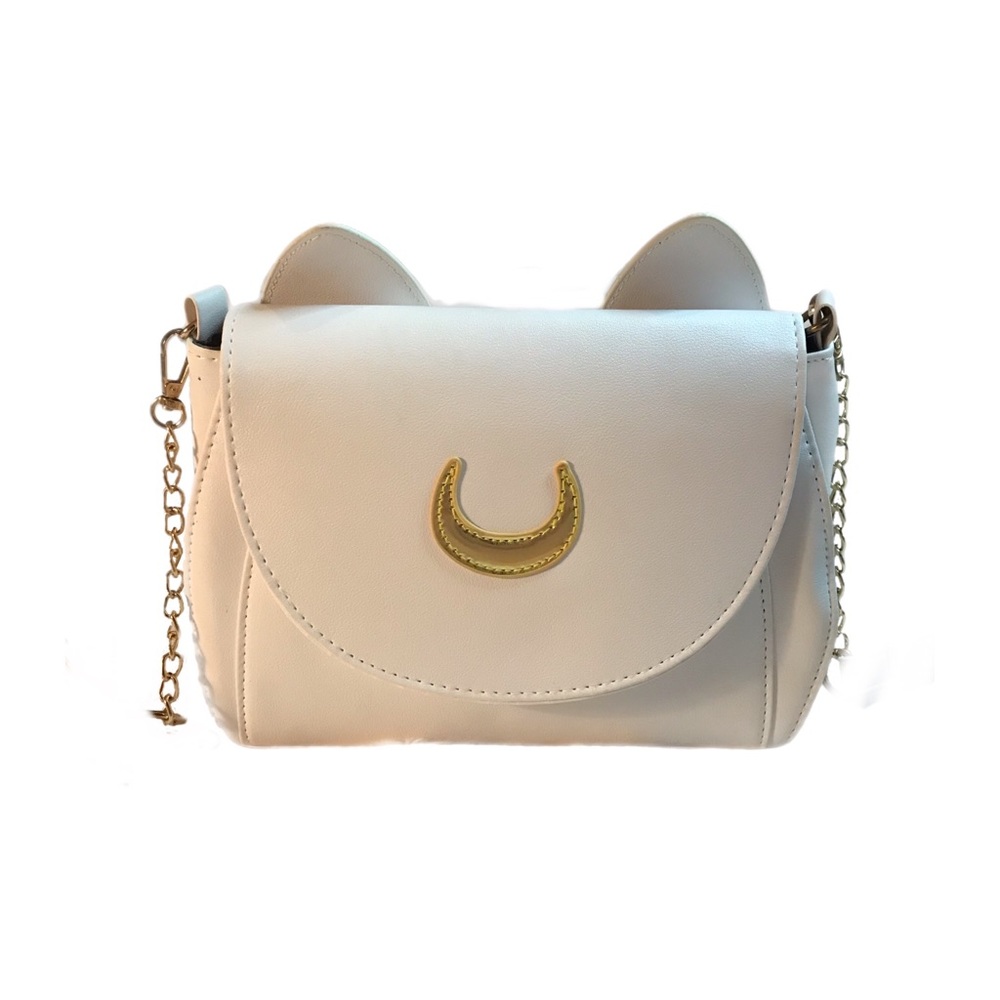 No Brand Sailor Moon Women’s Purse Artemis White Chain Adjustable Strap